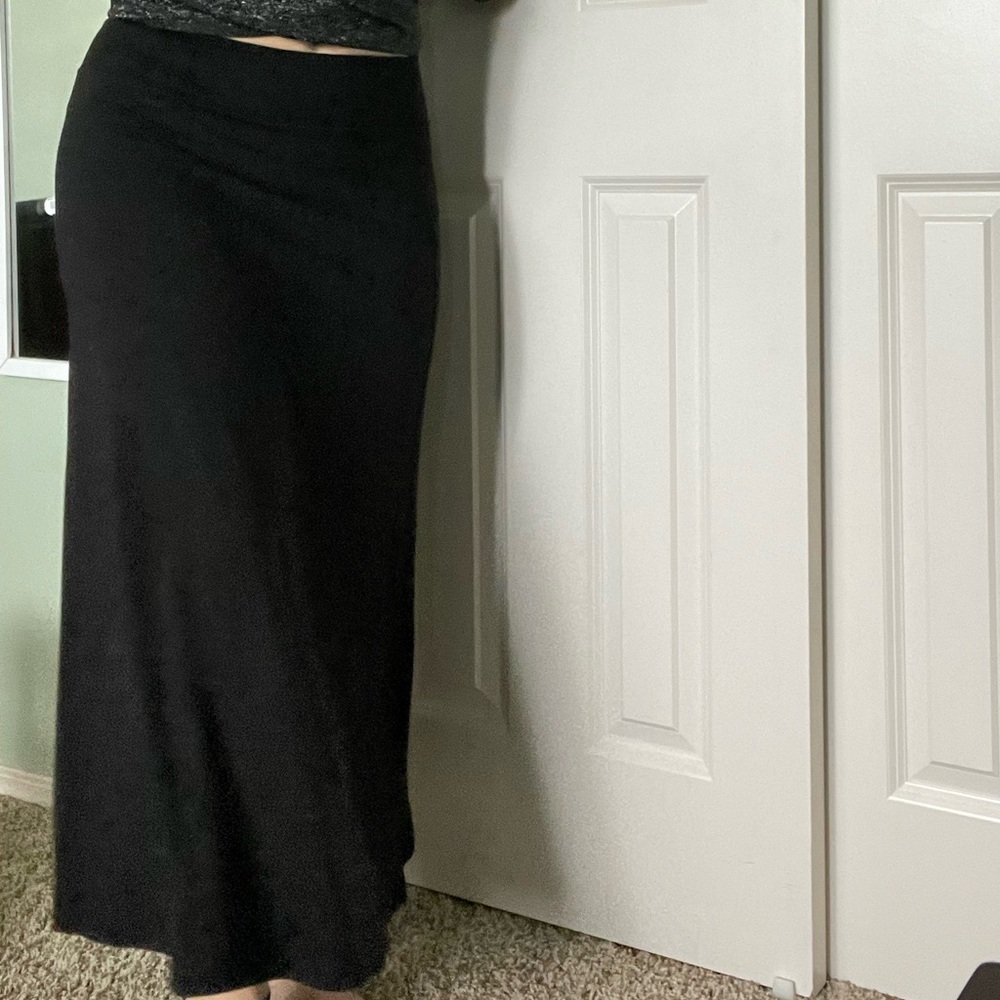 Long black cotton maxi dress! Good condition!